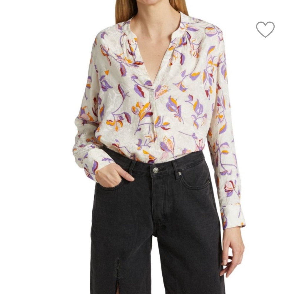 Zadig & Voltaire Cut Flowers Floral Tink Blouse AS IS